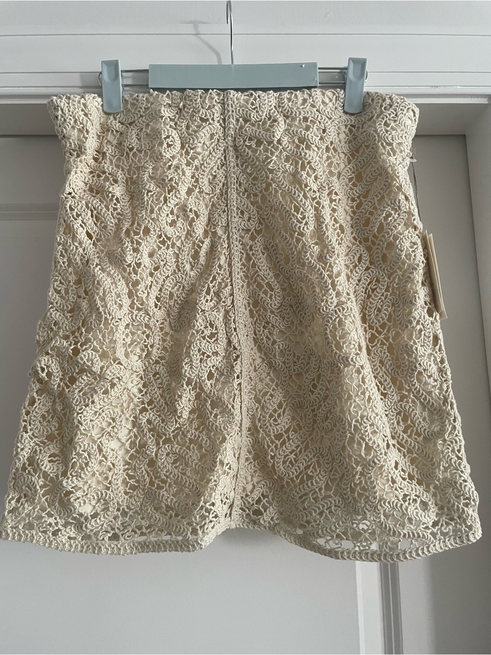 a new day Cream Crochet Lace A-Line Mini Skirt